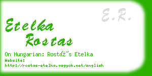 etelka rostas business card